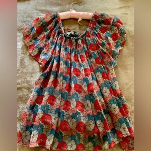 Anna Molinari sheer tunic blouse S/M